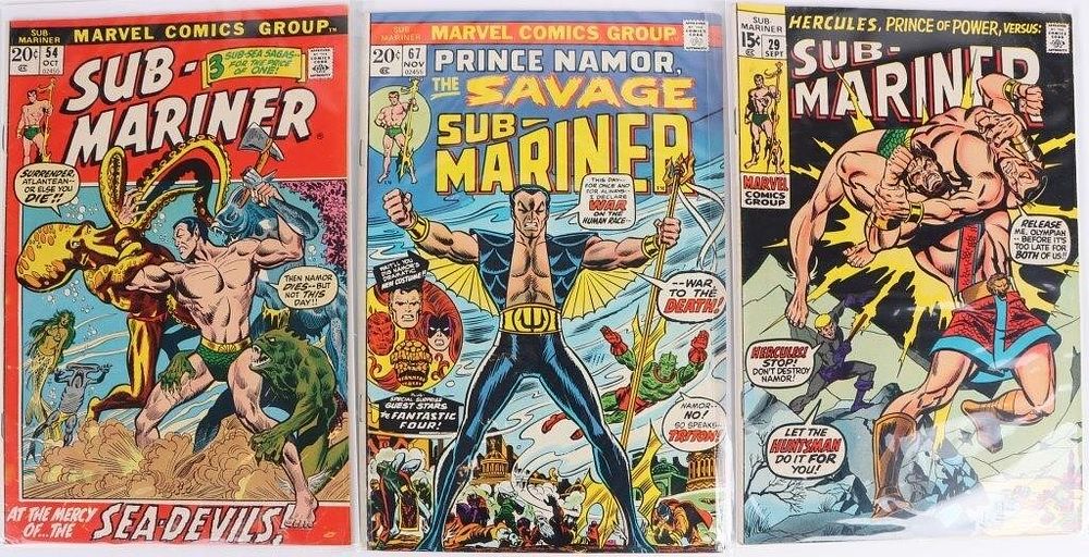 Lot 235024: SUB-MARINER SILVER AGE COMICS- #29, 54, & 67