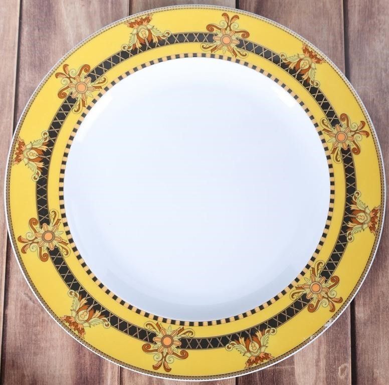 Lot 235038: VERSACE ROSENTHAL BAROCCO CHINA DINNER PLATE YELLO