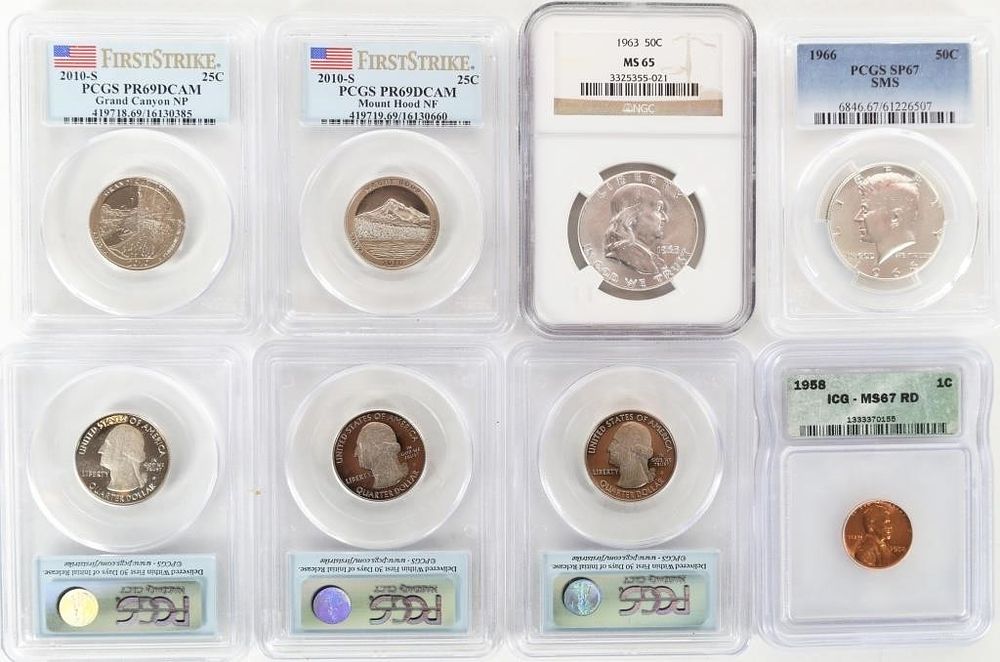 Lot 235040: ASSORTED HIGH GRADE PCGS/NGC U.S. COINAGE - (8)