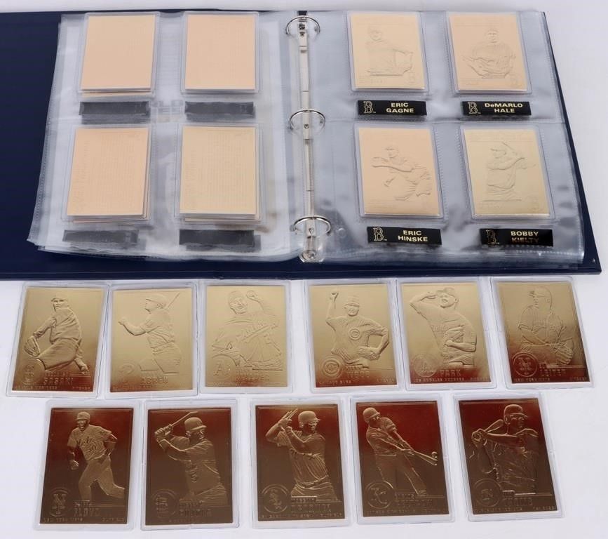 Lot 235045: 2007 BOSTON RED SOX 22K GOLD WORLD SERIES CARDS