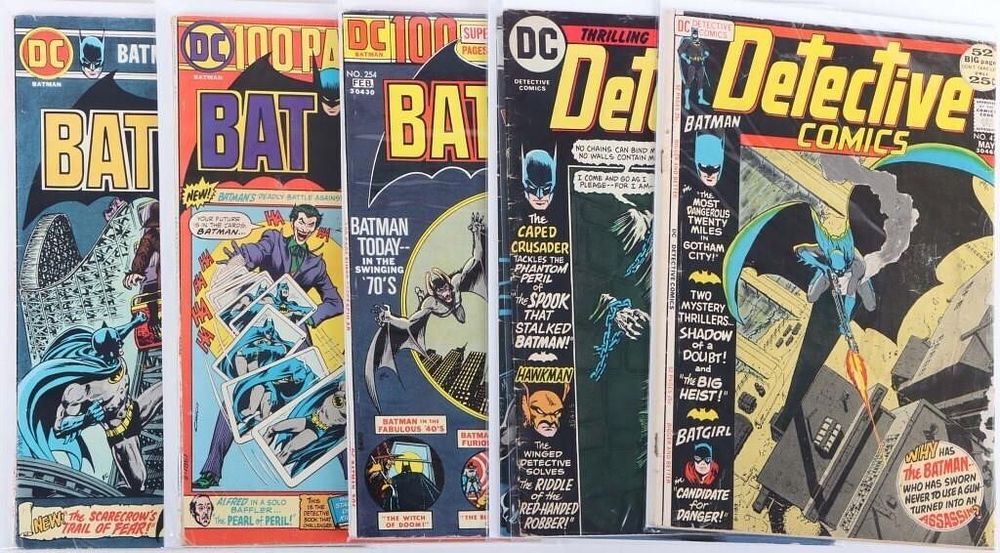 Lot 235122: DETECTIVE COMICS AND 100-PAGE BATMAN LOT (6)