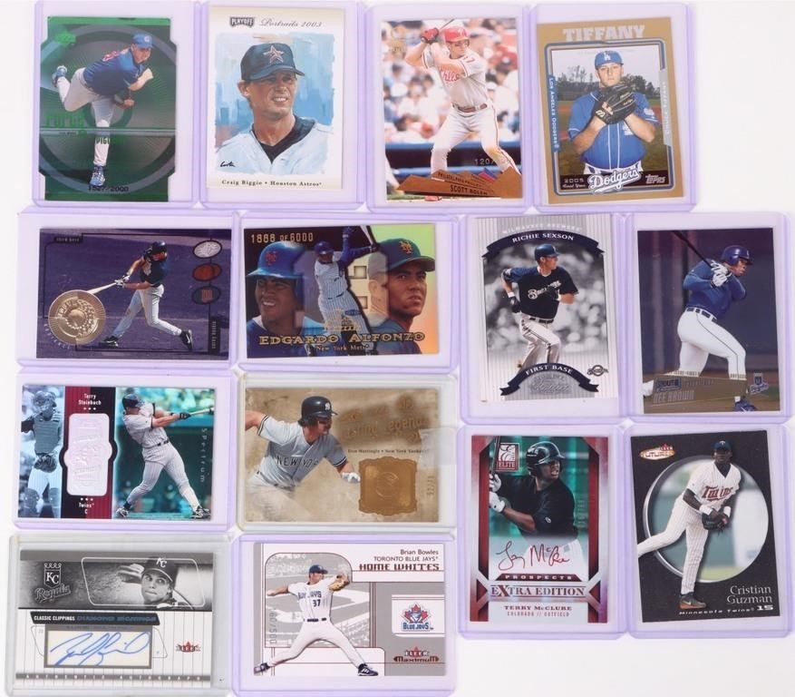 Lot 235137: ASSORTED LIMITED NUMBER/ AUTO BASEBALL CARDS -(14)