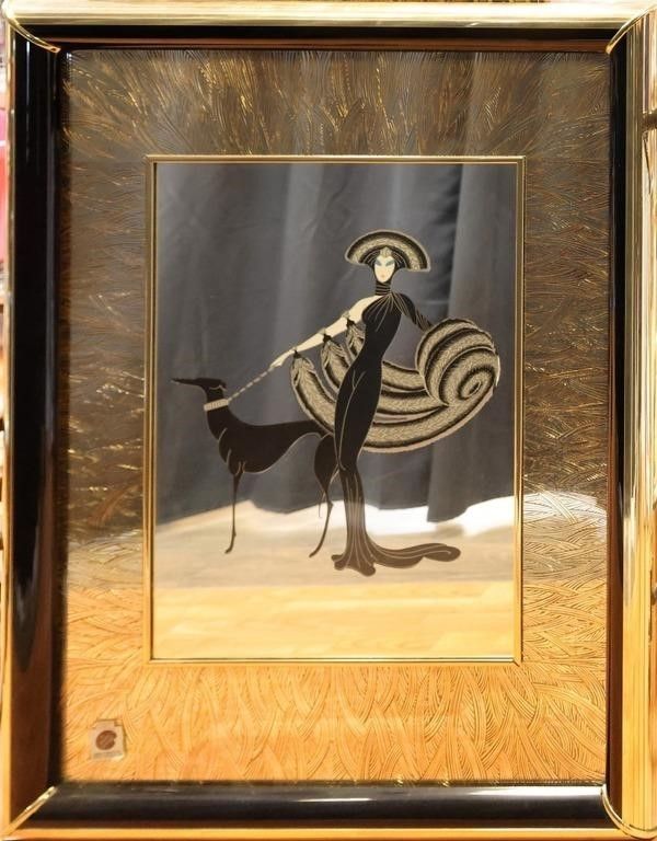 Lot 235161: ERTE ART DECO DECADENT SYMPHONY IN BLACK MIRROR
