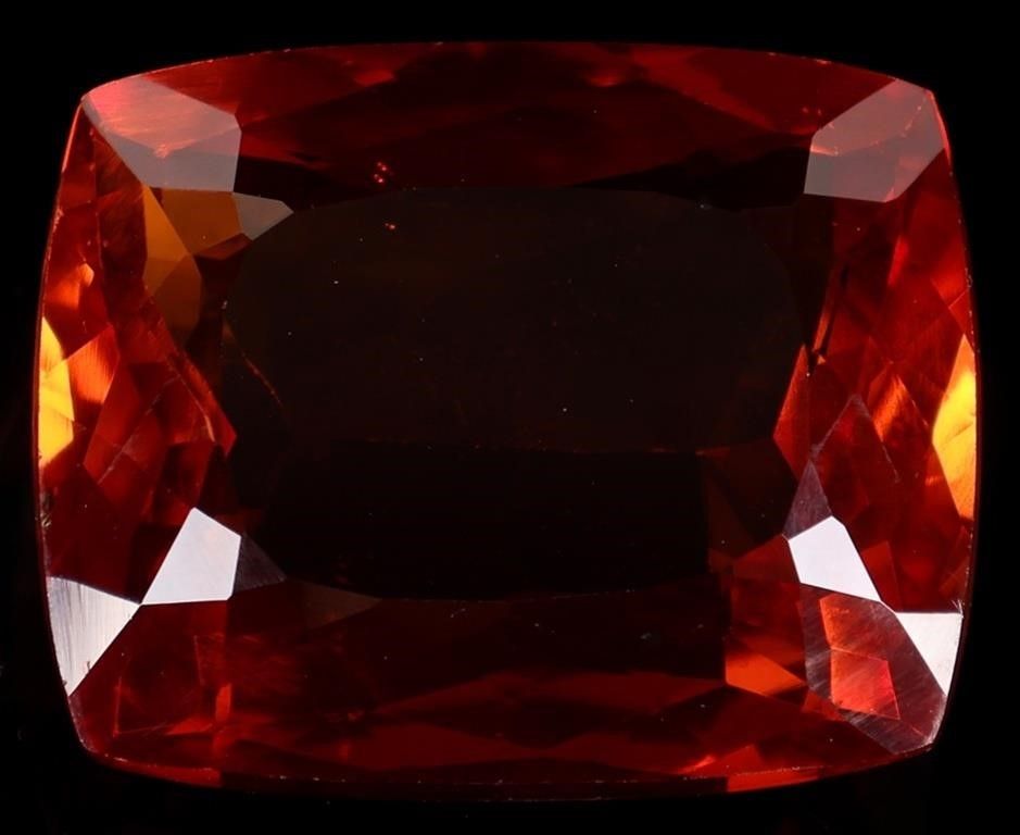 Lot 235206: 28.90CT EXCELLENT CUSHION PADPARADSCHA SAPPHIRE