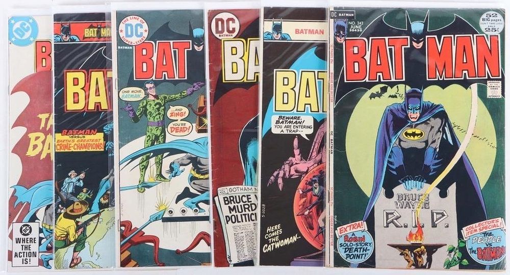 Lot 235282: LOT OF SILVER/BRONZE AGE BATMAN COMICS (6)