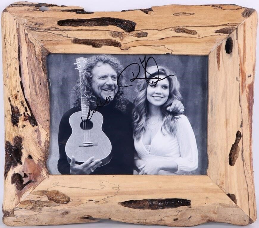 Lot 235323: SIGNED ROBERT PLANT & ALISON KRAUSS FRAMED W/ COA