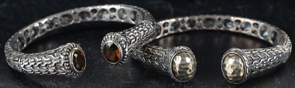 Lot 235340: JOHN HARDY INSPIRED STERLING SILVER BRACELETS