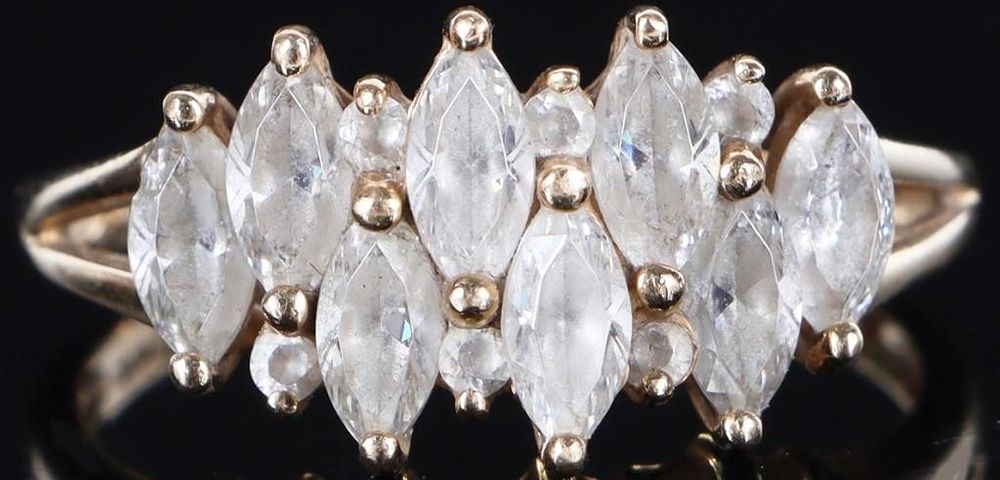 Lot 235362: 14K YELLOW GOLD LADIES RING W/ CUBIC ZIRCONIUM