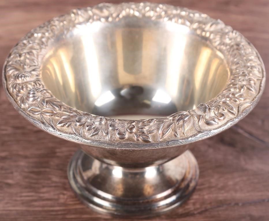 Lot 235371: VINTAGE S. KIRK & SON STERLING SILVER COMPOTE