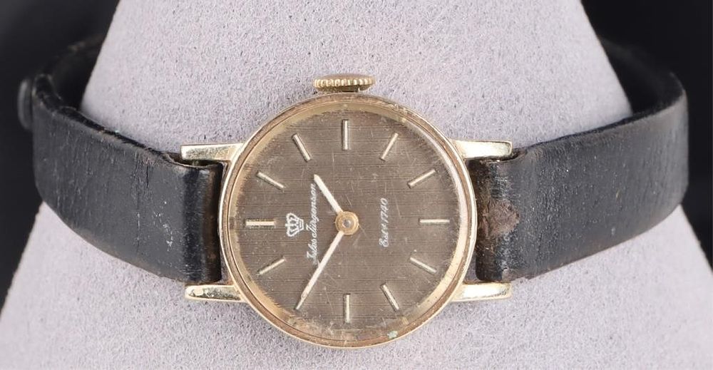 Lot 235388: 14K JULES JURGENSEN LADIES SELF WINDING WATCH