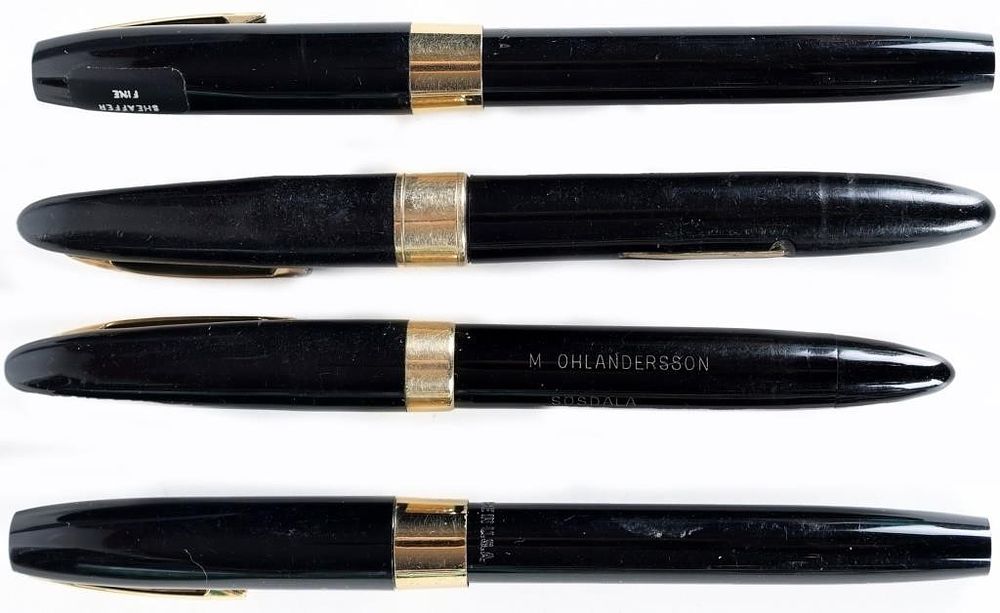 Lot 235393: SHEAFFER LIFETIME BLACK FOUNTIAIN PENS 14K NIBS -4