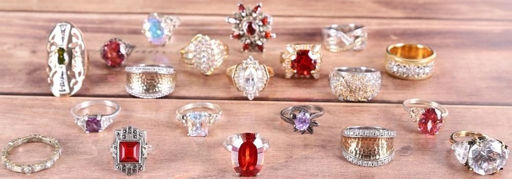 Lot 235408: STERLING SILVER ASSORTED LADIES RINGS LOT OF 20
