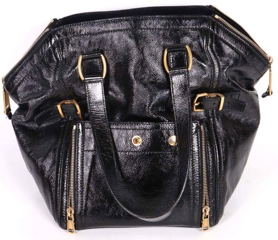Lot 235426: YVES SAINT LAURENT DOWNTOWN PATENT LEATHER HANDBAG