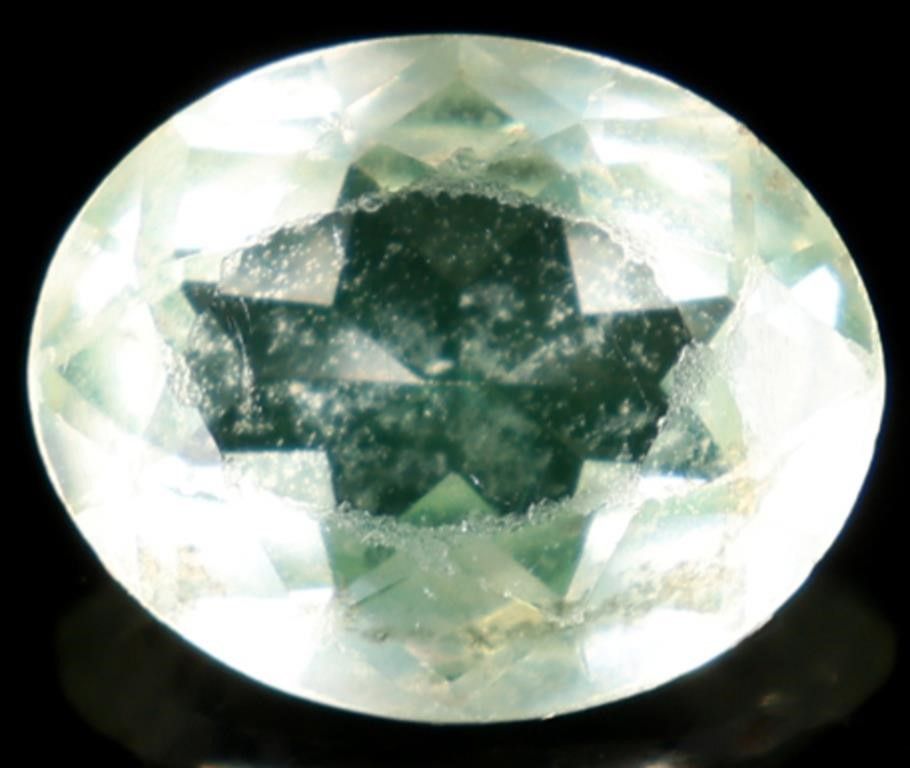 Lot 235433: 2.50CT OVAL FACETED GREEN TOPAZ GEMSTONE