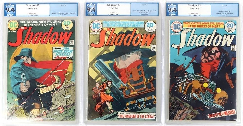 Lot 235444: DC SHADOW COMIC ISSUES #2-4 PGX 9.4 WHITE PAGES
