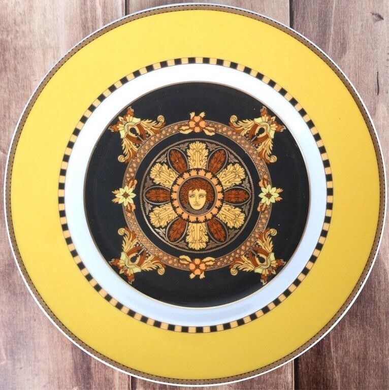 Lot 235447: VERSACE ROSENTHAL BAROCCO CHINA DESSERT PLATE YLW