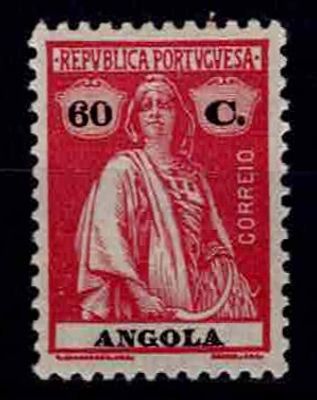 Angola 1925-26 – Ceres, new colours and values. Stamp Mf#217, 60 c. carmine, smooth paper 