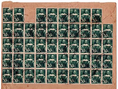 Angola. Large envelope sent from Quanhama on 10.4.1952 to Luanda, with 1 Angolar stamps on the 
