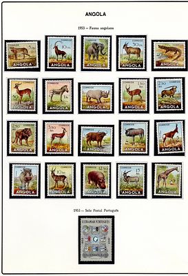 Angola 1953 Animals of Angola + Centenary of the Portuguese Postage Stamp. 2 complete series of 