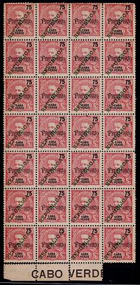 Cabo Verde, 1913/14 – D. Carlos I, tipo Mouchon. Selos de 1903, com sobrecarga “PROVISORIO” da 