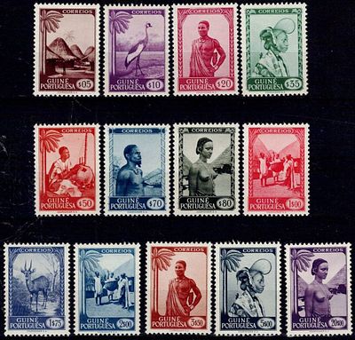 Guinea 1948 – Guinea motifs. MF 248/260. Complete series, new, with original gum and hinge 