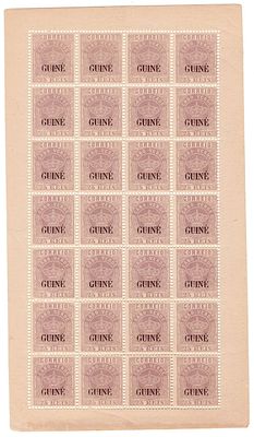 Guinea, 1885 – Crown. Stamps of Cape Verde with large "GUINEA" overprint. New colors. Set of 3 