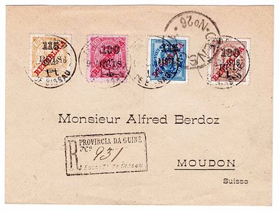 Guinea 1915 D. Luis and D. Carlos with Republic overprint. Philatelic postage with stamps of 