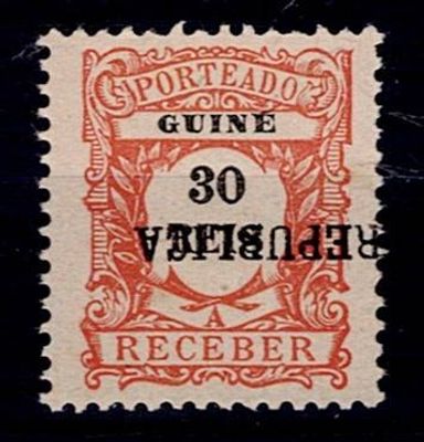 Guinea 1919 – Postage stamped. Regular issue, with “REPUBLICA” overprinted locally. MF#P23, 30 