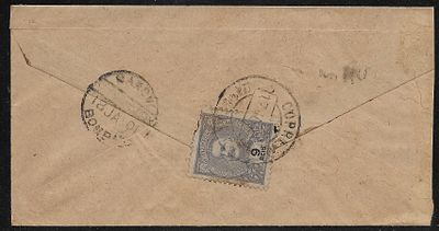 Port. India 1901 commercial cover from Margao to Bombay franked with a single 9 reis CM issue 
