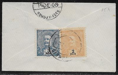 Port. India 1908 small cover from Goa to the Consul General of Portugal in Berlin, franked on 