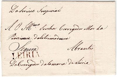 Pré-filatelia. Invasões francesas. O correio português sob administração francesa. Capa de 