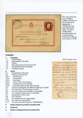 Portugal. Bilhetes postais. D. Luis Fita direita. Impressão com relevo. Colecção Lutz 