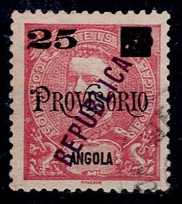 Angola 1912 – D. Carlos I, Mouchon type, with "República" overprint, typeset locally and 