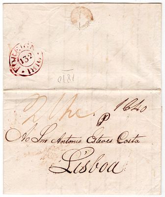 Postal History. Portugal 1811. Letter from London, dated 31.7.1810, from the Esteves Costa 