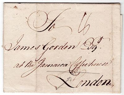 Postal History. Portugal Postmaster General. Letter from Lisbon, dated January 17, 1769 
