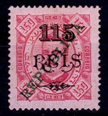 Cabo Verde 1913 – D. Carlos I, tipo Diogo Neto com sobretaxa e com sobrecarga local a verde - 