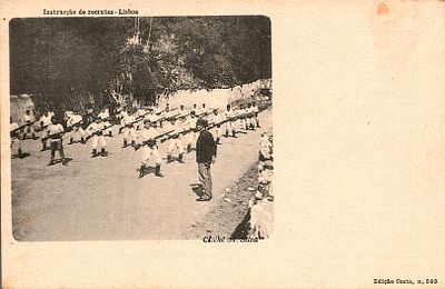 Monarchy Postcards. 3 black and white postcards with 3 military scenes, Clich&eacute; A. Silva and 