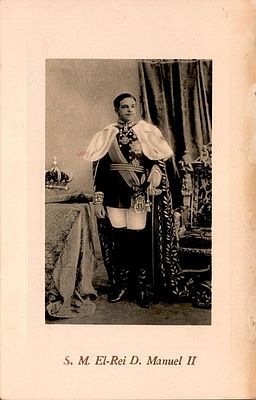 Monarchy Postcards. Postcard with an image of King Manuel II in uniform. New, signs of use.