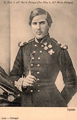 Monarchy postcards. Postcard with an image of King Pedro V. New, good condition.