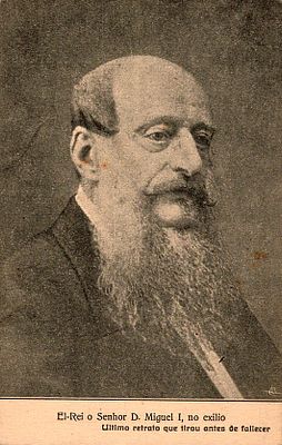 Monarchy postcards. Postcard with caption "King Miguel I, in exile". New, signs of use.