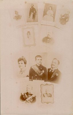 Monarchy postcards. Photographic postcard with an image of the royal family. New, signs of use.