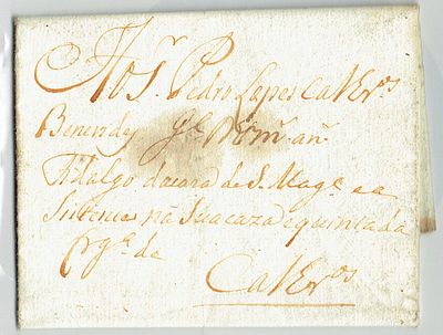 Pre-philately. Portugal. Period of the Postmaster General of the Kingdom. Letter from Viana do 