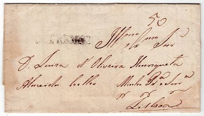 Pre-philately. Letter written in Monforte on 15.2.1831, marked ESTREMOZ ETZ2 in black, rar.3 
