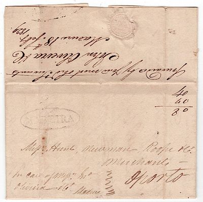 Pre-philately. Philadelphia. FWA. Madeira. Letter written in Philadelphia on December 30, 1828 