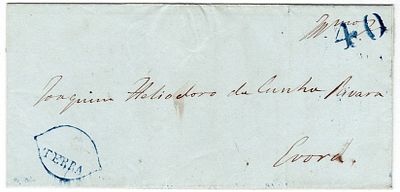Postal history. Coastal maritime mail. Letter written in Porto on October 27th, destined for 