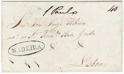Madeira – In black, LF FUN3, on the cover of a letter dated from Madeira (08.09.28) to Lisbon 