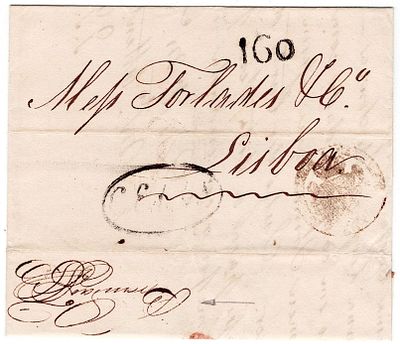 Postal history. Maritime health. Health Center of the Port of Bel&eacute;m. Letters dispatched from 