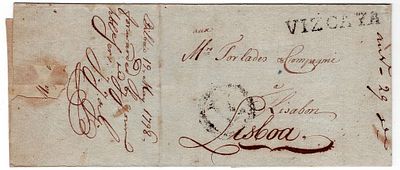Postal history. Period of the Royal Post Office. Forwarding agent. FWA. Letter written in 