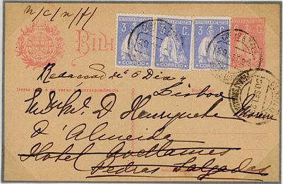 Postal stationery from the Lutz collection. 6-cent postage card, Ceres brand, printed in pale 