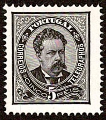 Reprints 1885 * 1884-1887 D. Luis facing portrait. 1885 reprint of the Mf#60h stamp of 5 reis 
